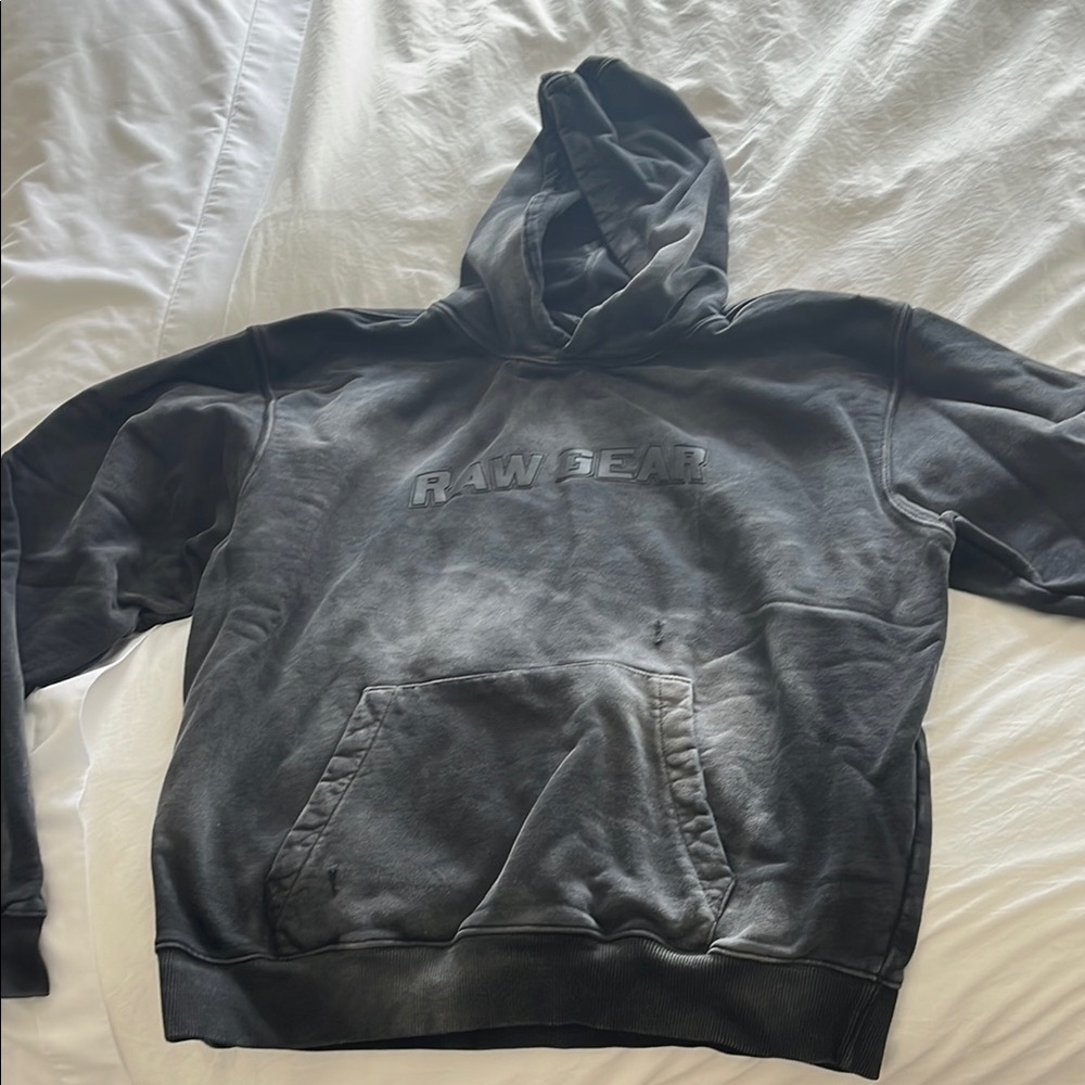 Raw Gear Oversized Distressed Hoodie